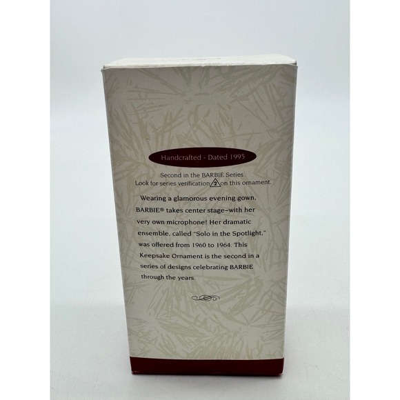 Hallmark Barbie Collector Series Solo in the Spotlight 1995 Keepsake Ornament - Picture 6 of 9